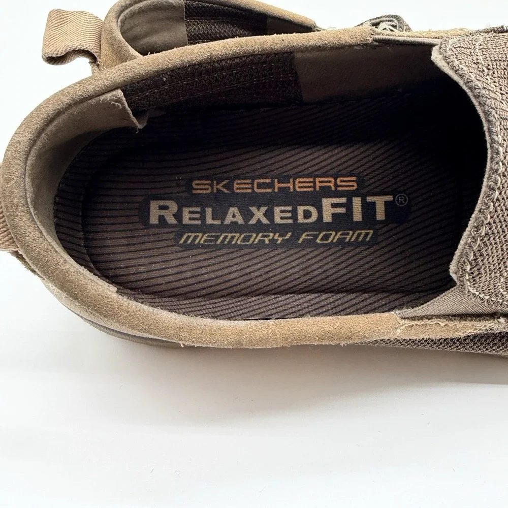 Skechers Shoes Men Sz 10.5 Lt. Brown Superior Milford Relaxed Fit Slip-On Loafer